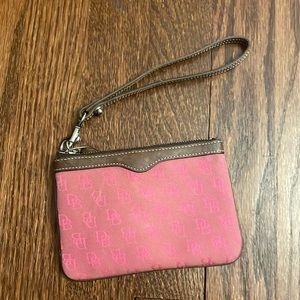 Dooney and Bourke Pink Wristlet Wallet